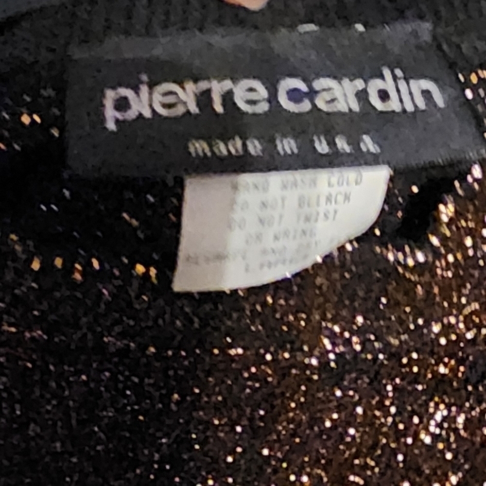 Pierre Cardin 80s Dolman sleeve metallic sweater L NWT - Picture 6 of 13